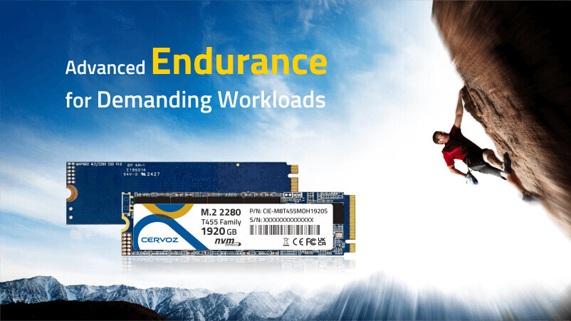 Cervoz has announced the T455 NVMe SSD Series, which provides advanced endurance for industries with high demands.