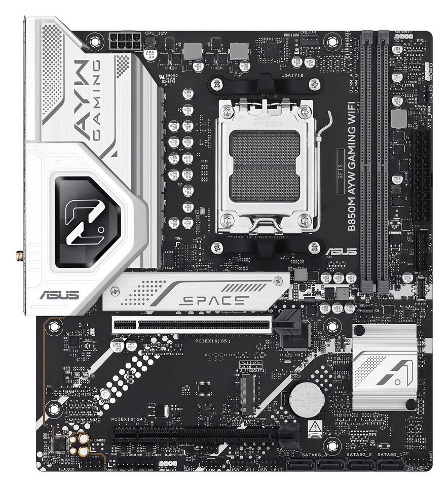 ASUS introduces the B850M AYW Gaming WiFi M-ATX Motherboard.