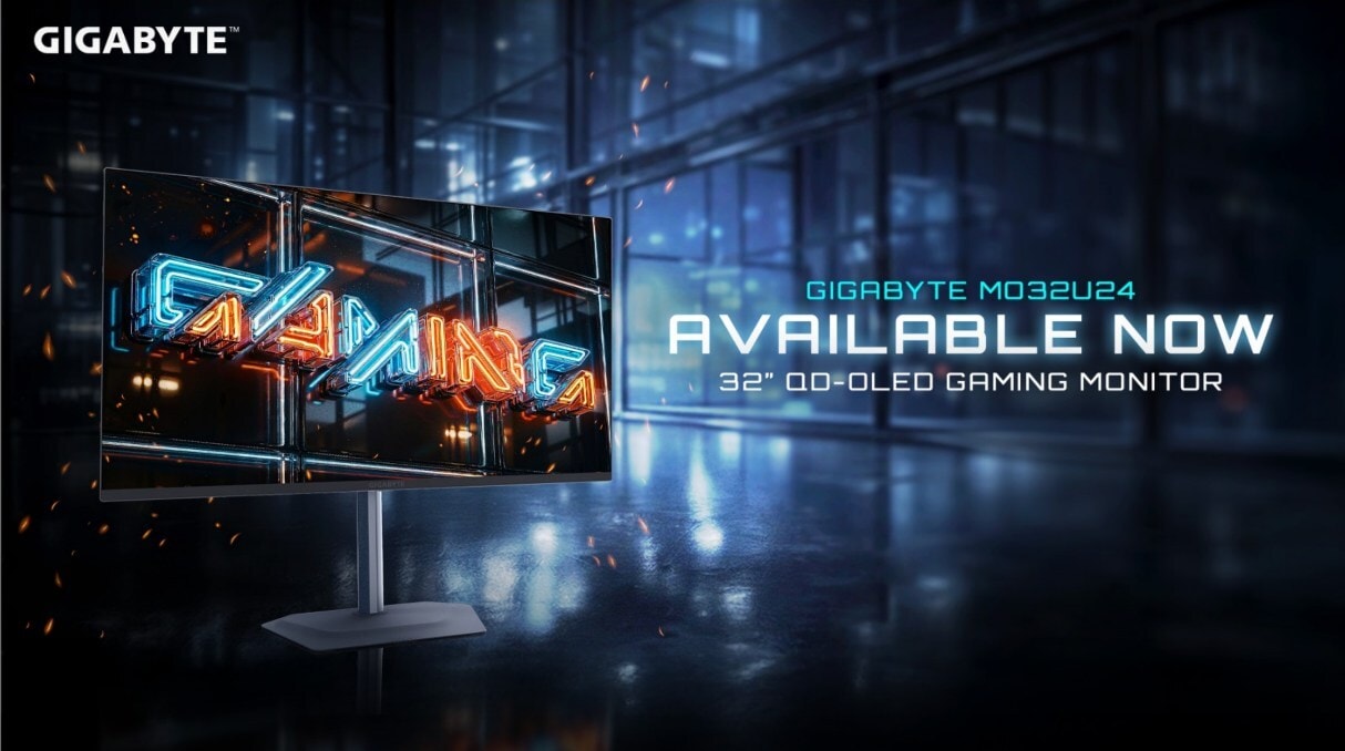 (PR) Gigabyte Launches MO32U24: 32-inch 4K QD-OLED Gaming Monitor with 240Hz Refresh Rate Now Available